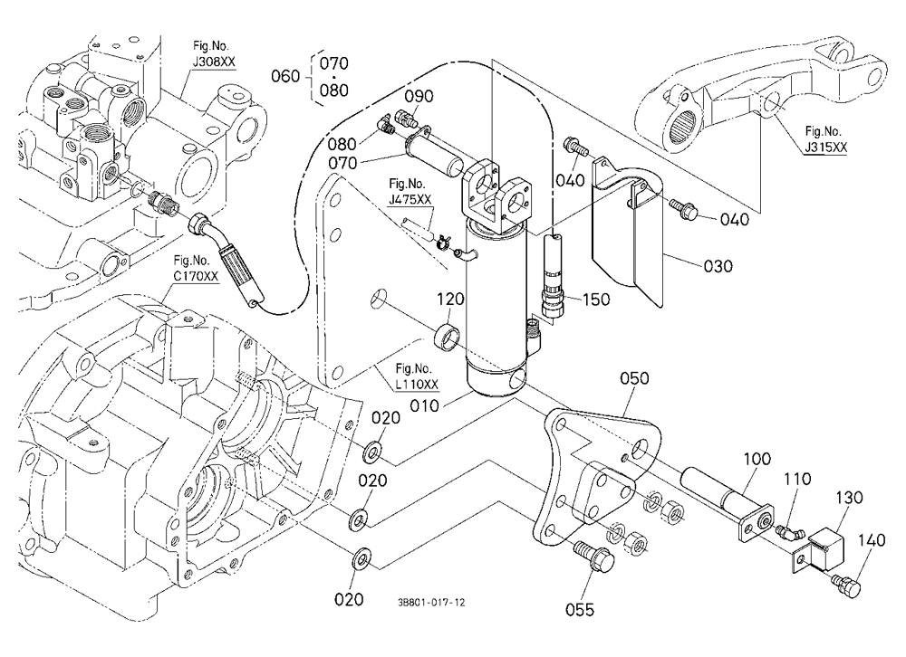 3P-Lift Assist Cylinder Lh