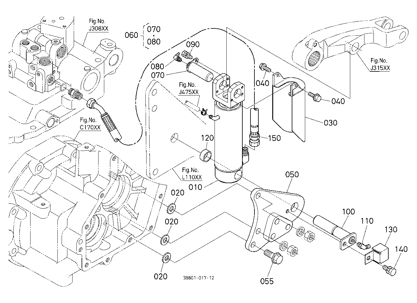3P-Lift Assist Cylinder Lh