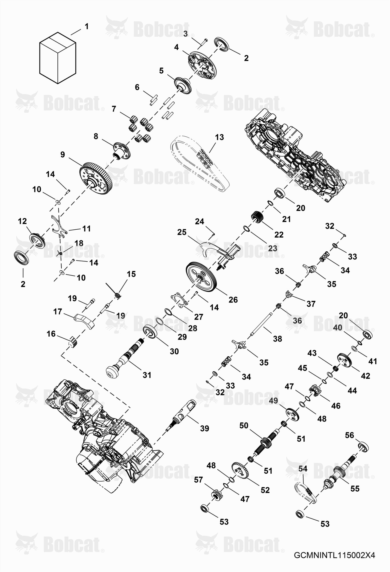 Drive TRAIN, Main Gearcase Internal  AJNS11001 - AJNS19999