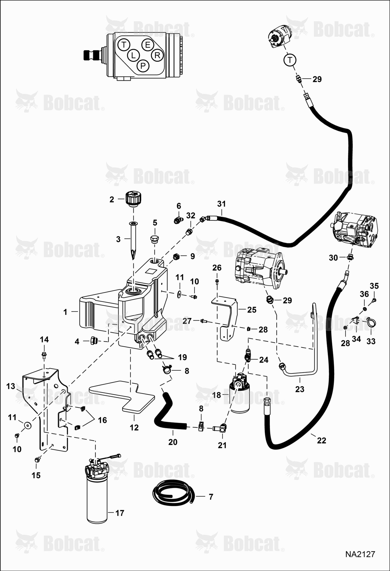 Hydraulic Circuitry (Tank)  A0W116220 & Above