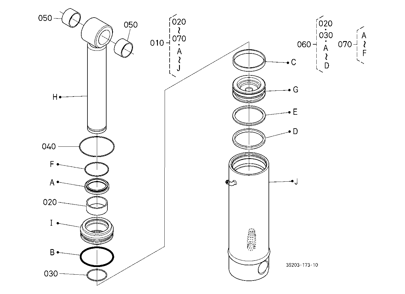 3P-Lift Assist Cylinder [Component Parts] [Option]