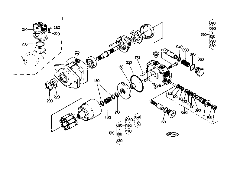 Swivel Motor and Component Parts Except [Swe]