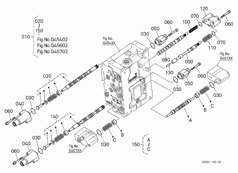 CONTROL VALVE (SPOOL) [COMPONENT PARTS] [EXCEPT HI