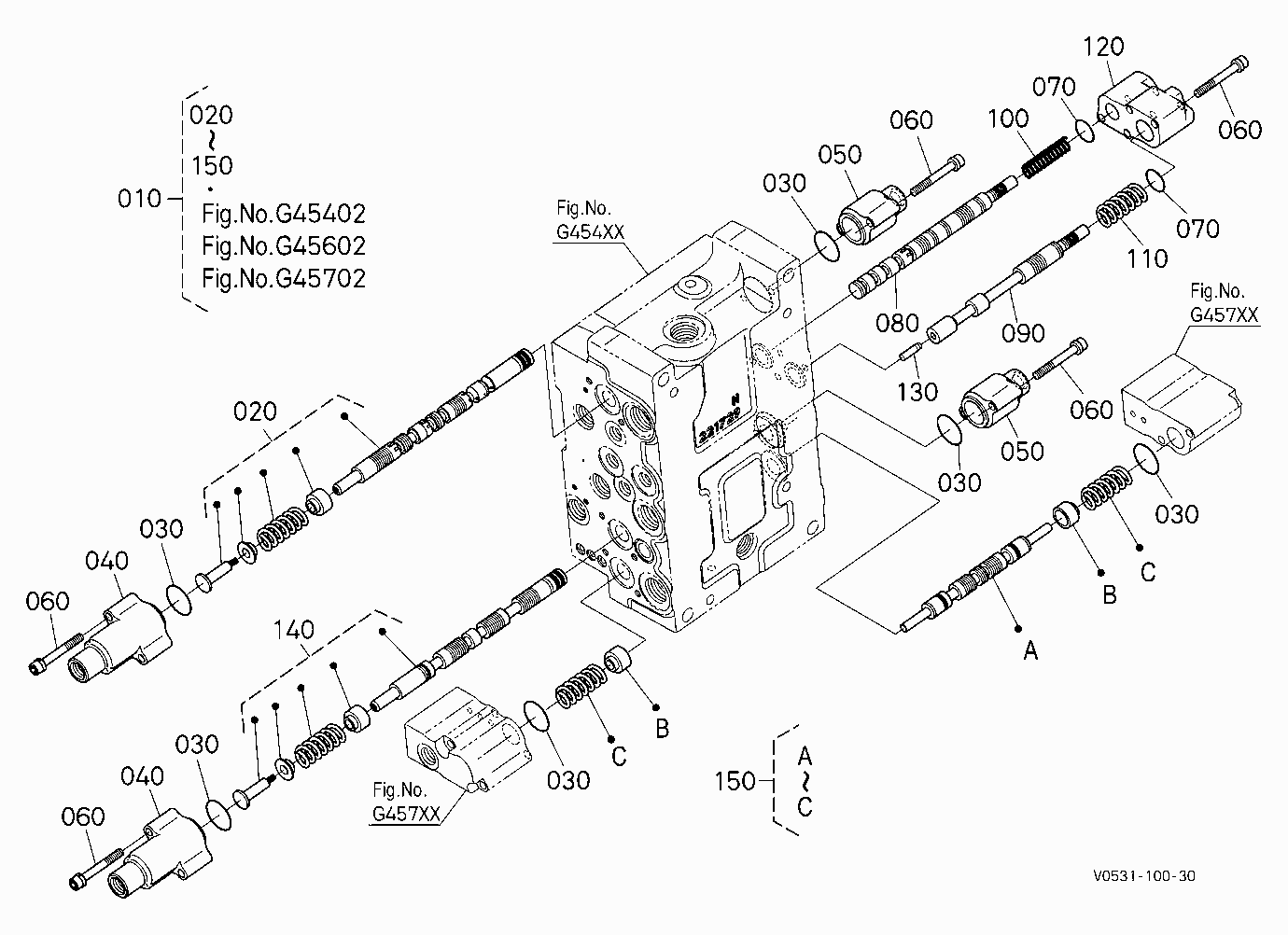 CONTROL VALVE (SPOOL) [COMPONENT PARTS] [EXCEPT HI