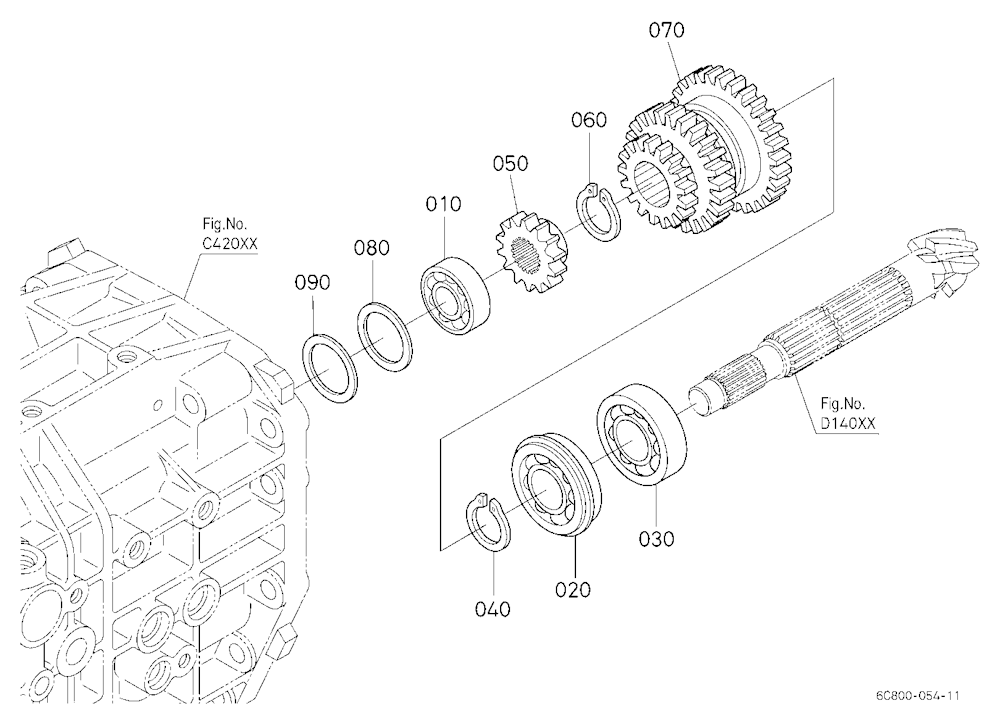 Bevel Gear Shaft / Range Gear