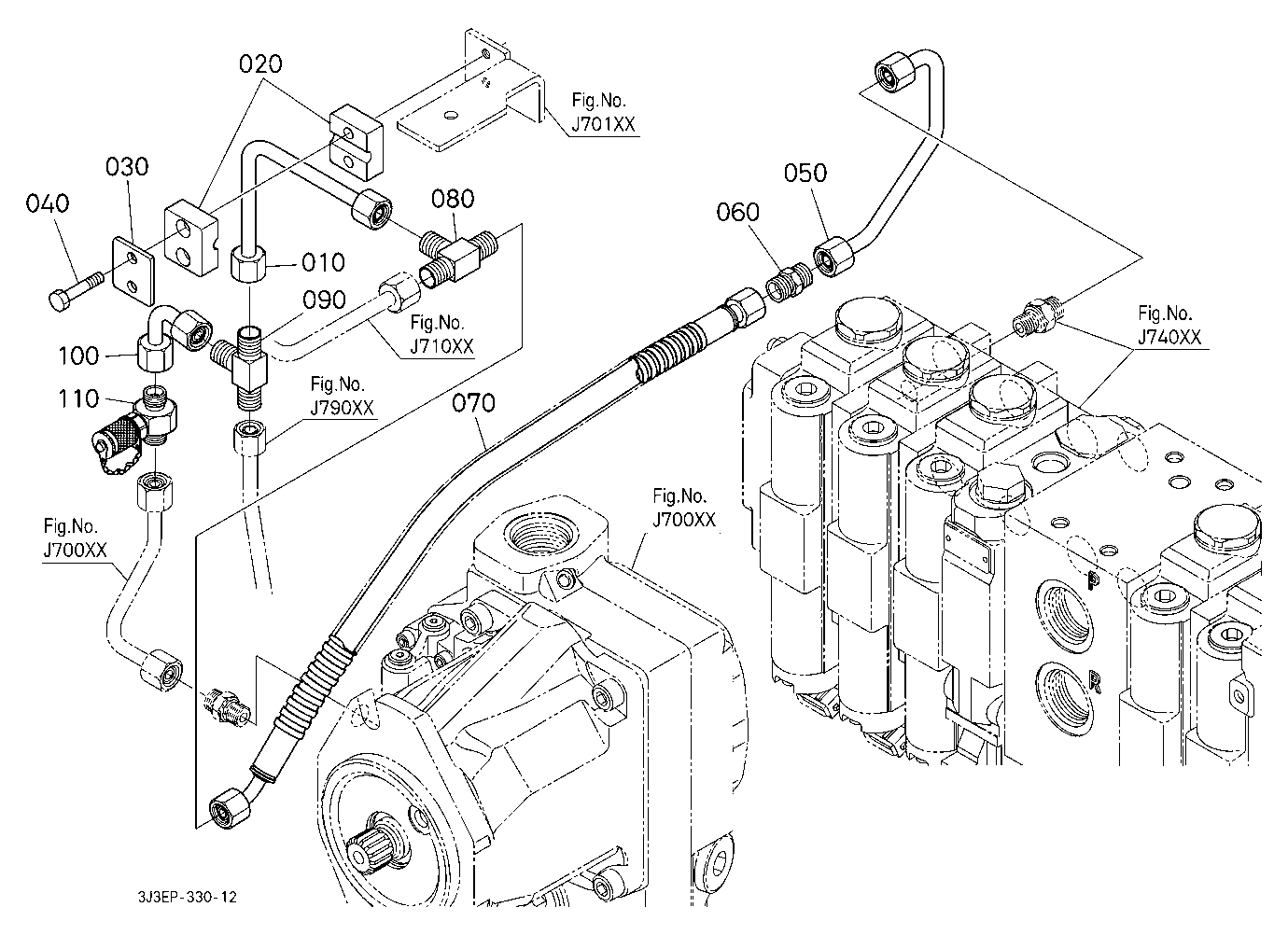 Hydraulic Oil Line (Axial Pump To Remote Control V