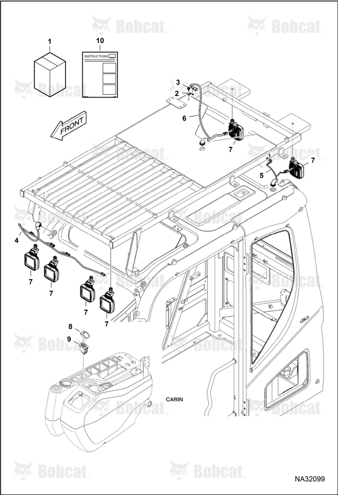 Working Lamp Kit (6 Lamp)(W/Guard)