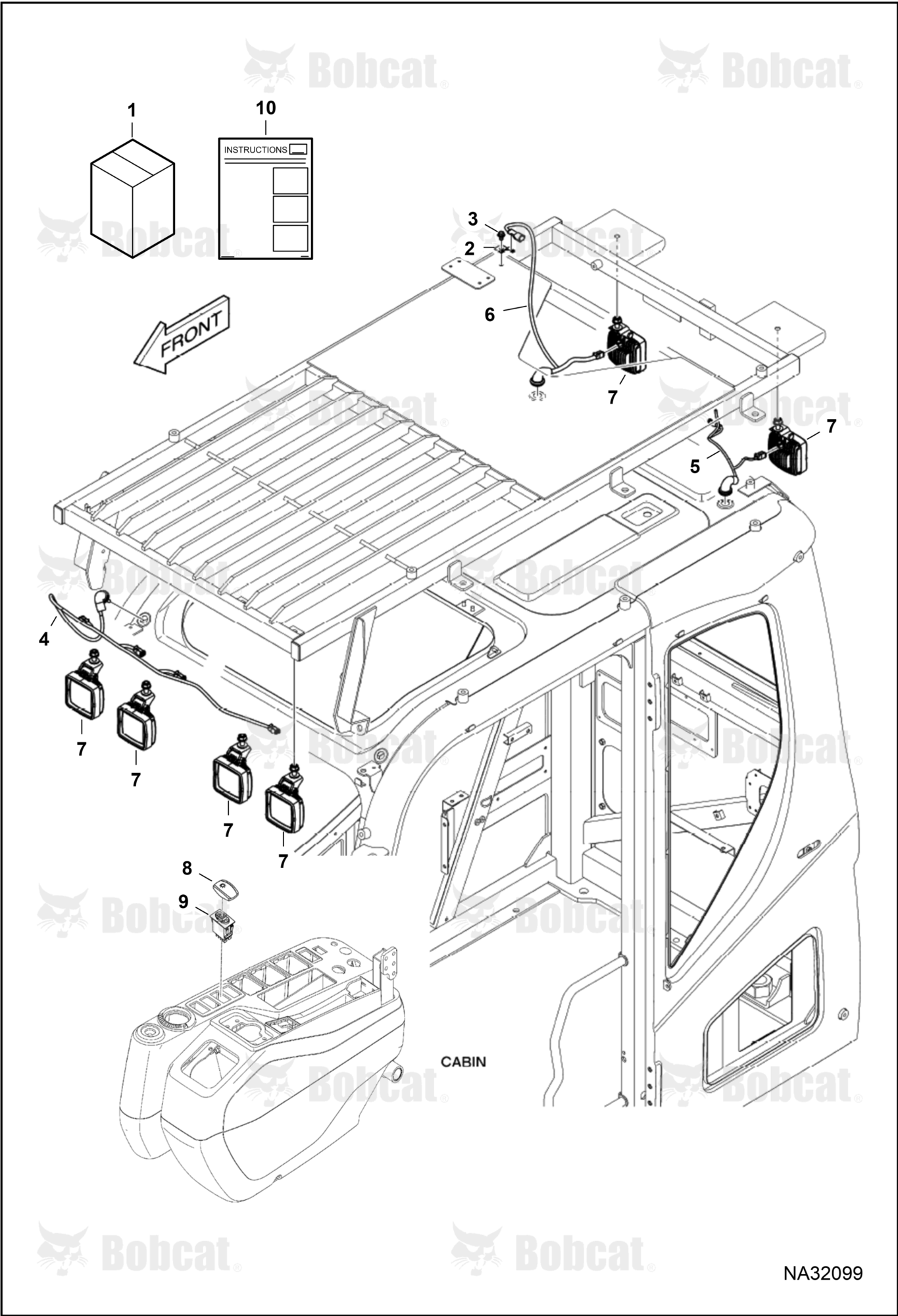 Working Lamp Kit (6 Lamp)(W/Guard)