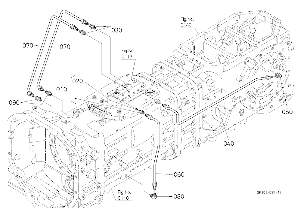 Hydraulic Oil Line (Bi-Speed Turn/Rear Diff.)