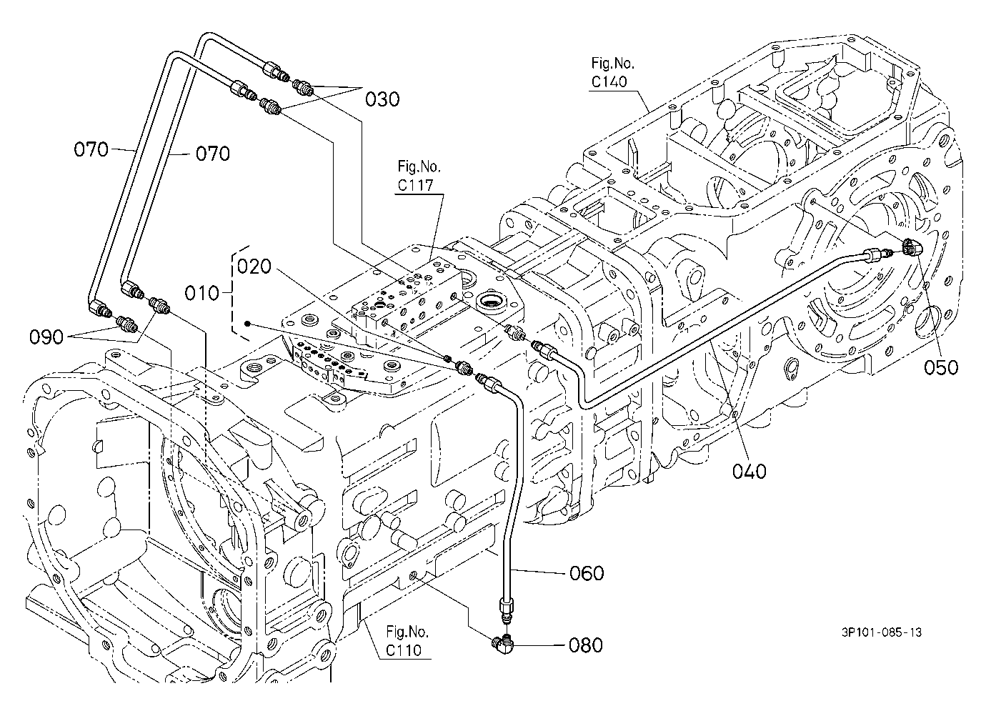 Hydraulic Oil Line (Bi-Speed Turn/Rear Diff.)