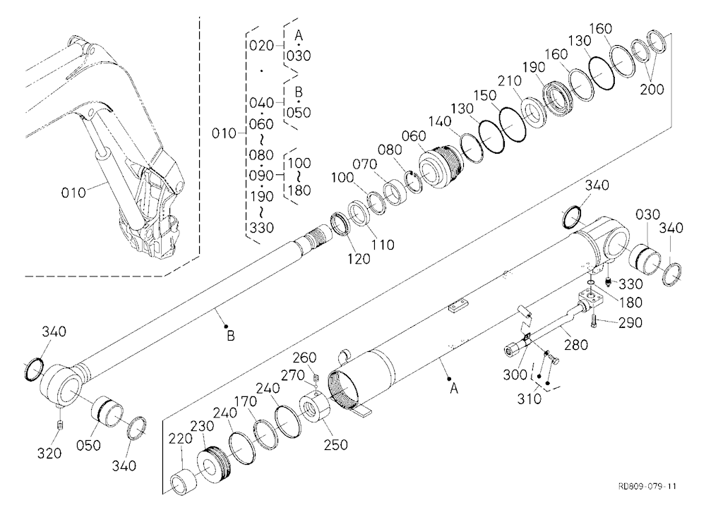 Boom Cylinder And Component Parts