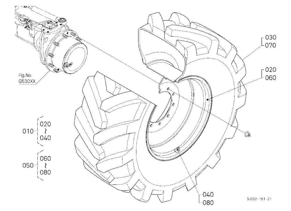 Front Wheel (540/65R28) [Michelin]