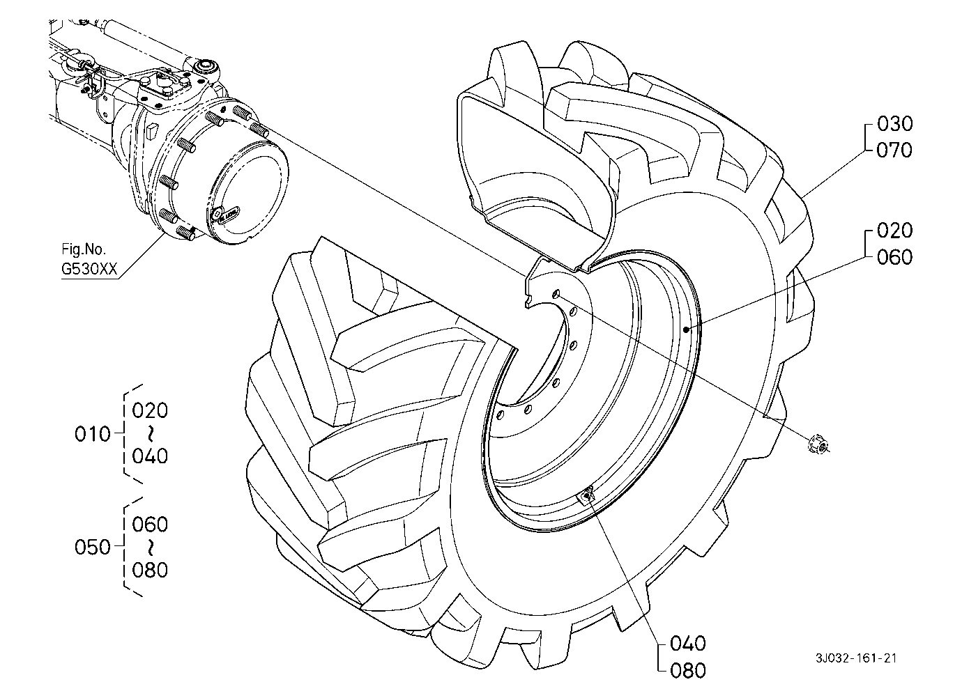 Front Wheel (540/65R28) [Michelin]
