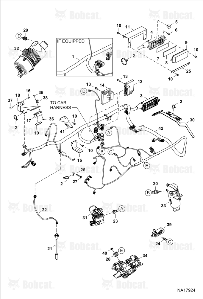 Engine Electrical Circuitry (Frame Harness & Filter Sensors) AZNB11276 & Above