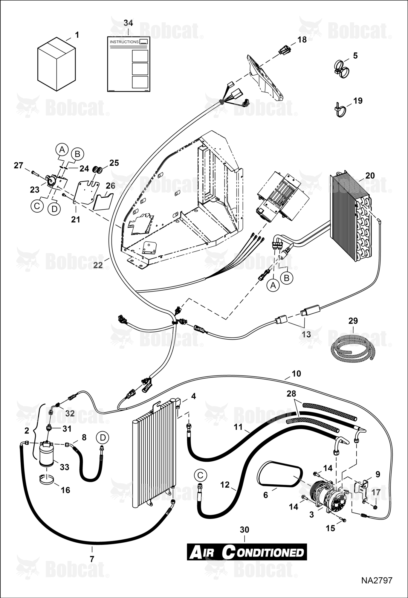 Heater & A/C (A/C Kit)  A94H13145 - A94H16999, AC2N13063 - AC2N14999