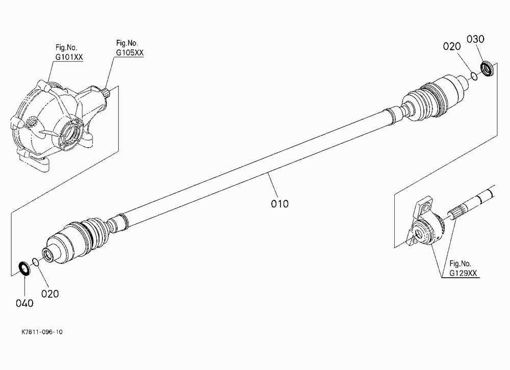 FRONT WHEEL PROPELLER SHAFT (FRONT)