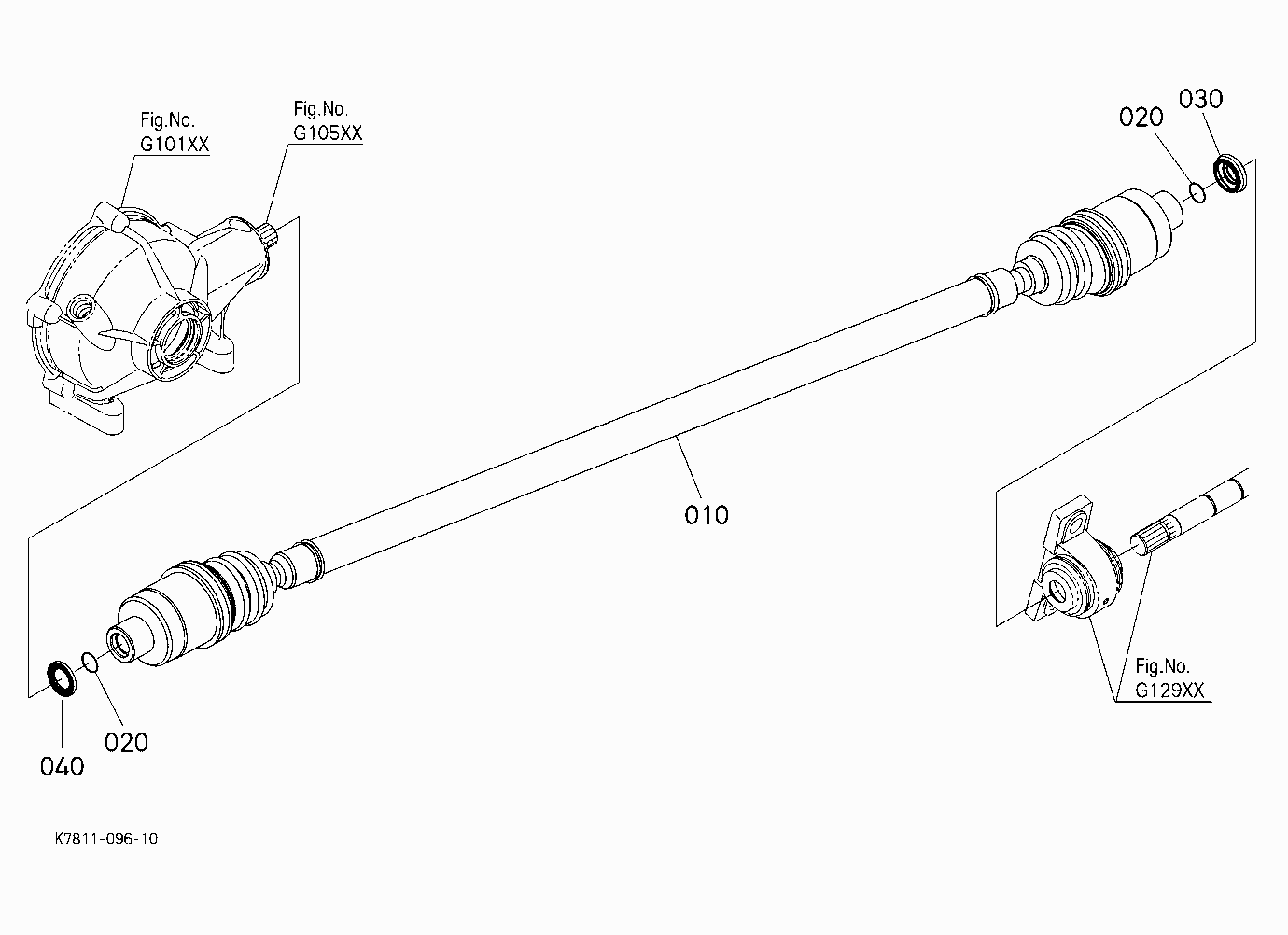 FRONT WHEEL PROPELLER SHAFT (FRONT)