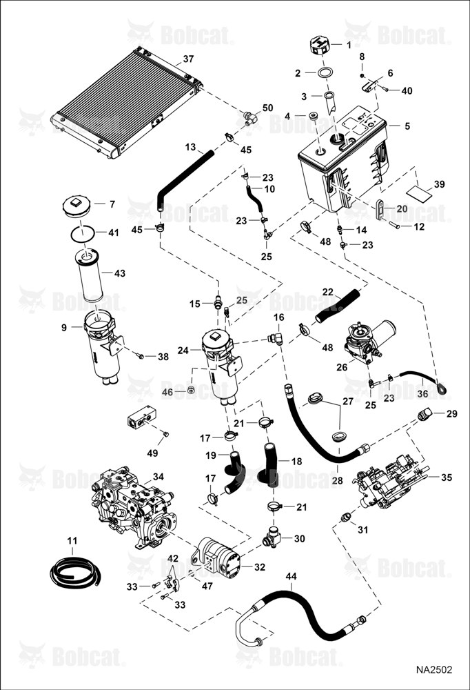 Hydrostatic Circuitry (Tank & Filter) A3P411001 - A3P413656, A3P511001 - A3P512982