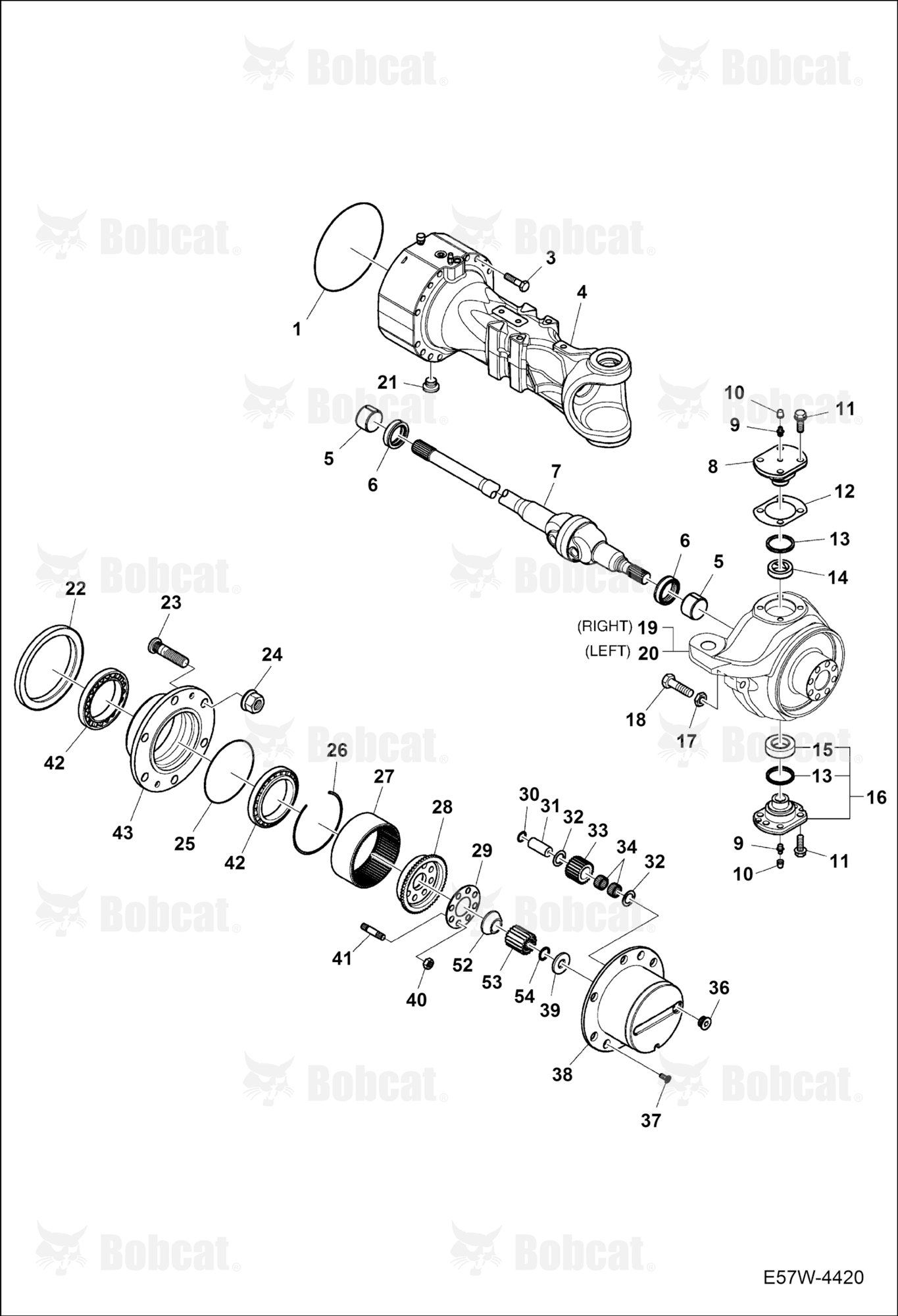Hub Reduction (Front Axle)  B3WU11001 - B3WU11178