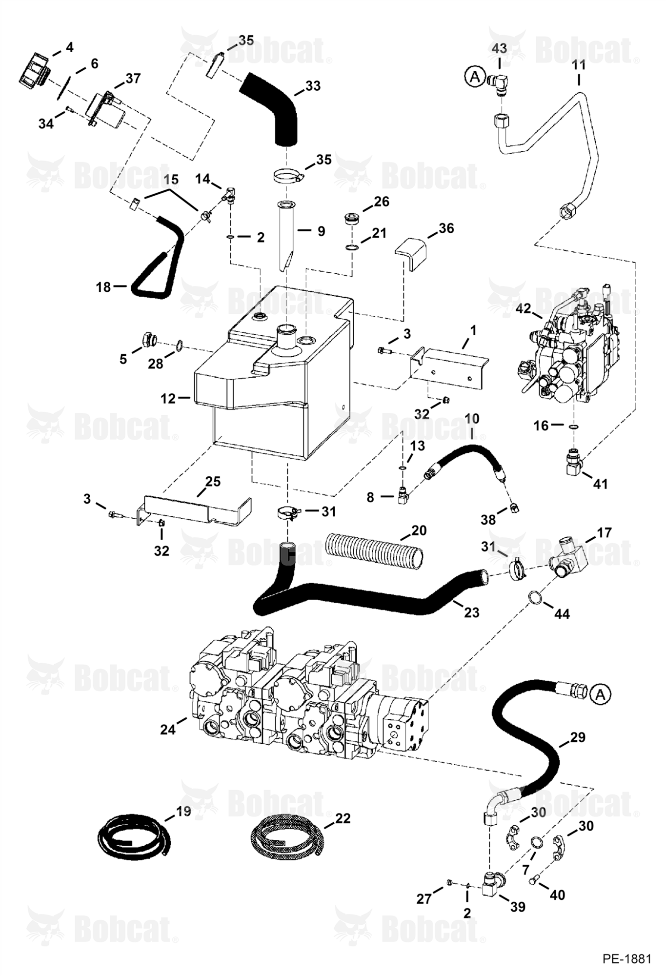 Hydrostatic Circuitry (W/Tank) (W/SJC) 521313913 & Above, 521411181 & Above, 521512100 & Above, 521611030 & Above, 526015999 & Below, 526111999 & Below, 525814999 & Below, 525911999 & Below