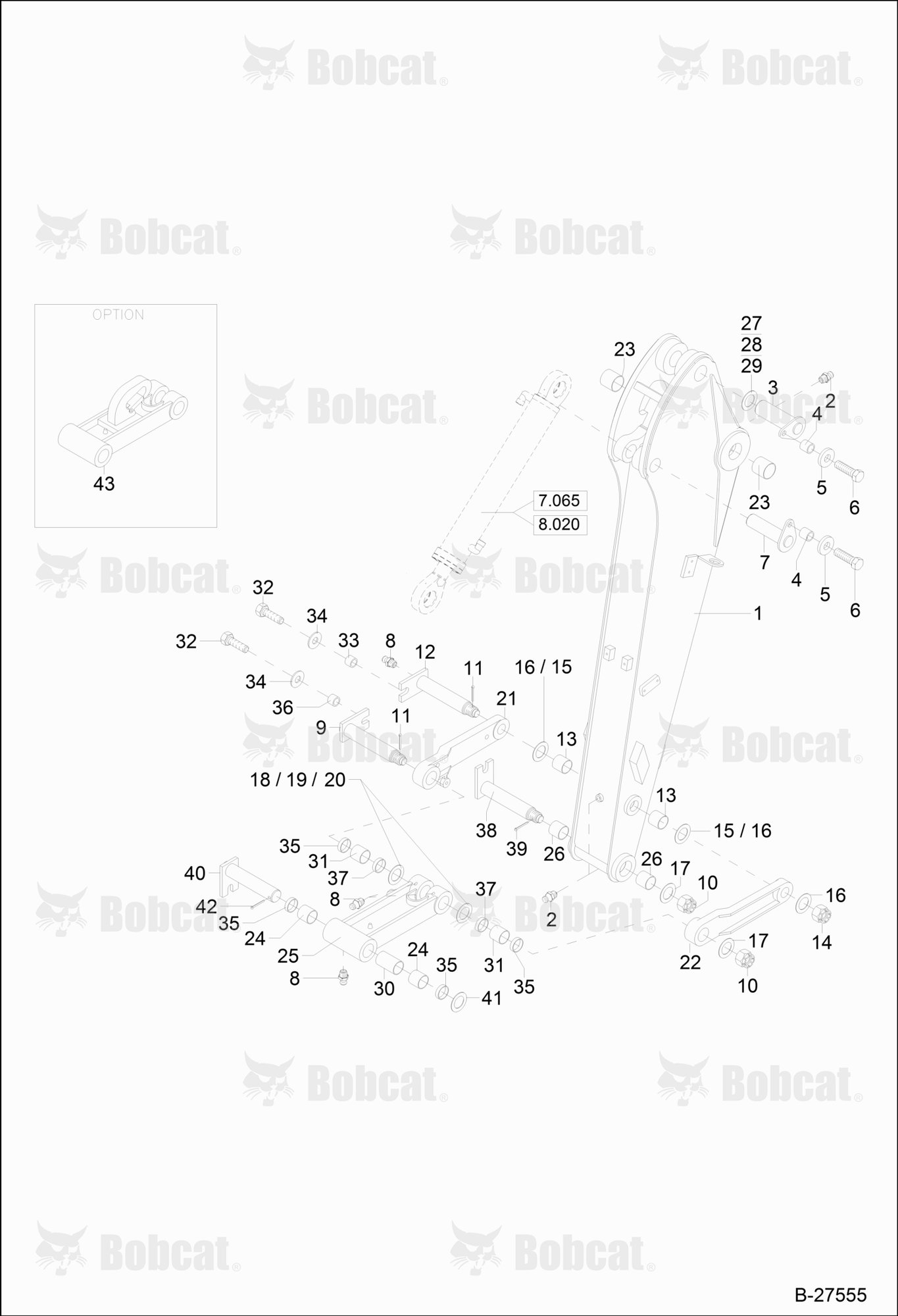 Dipper Stick 1850 mm - Articulated Boom (Atlas Attachments)