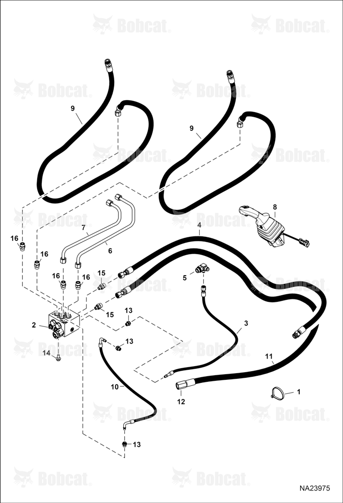 Hydraulic Circuitry (Second Auxiliary)(Articulating Boom)