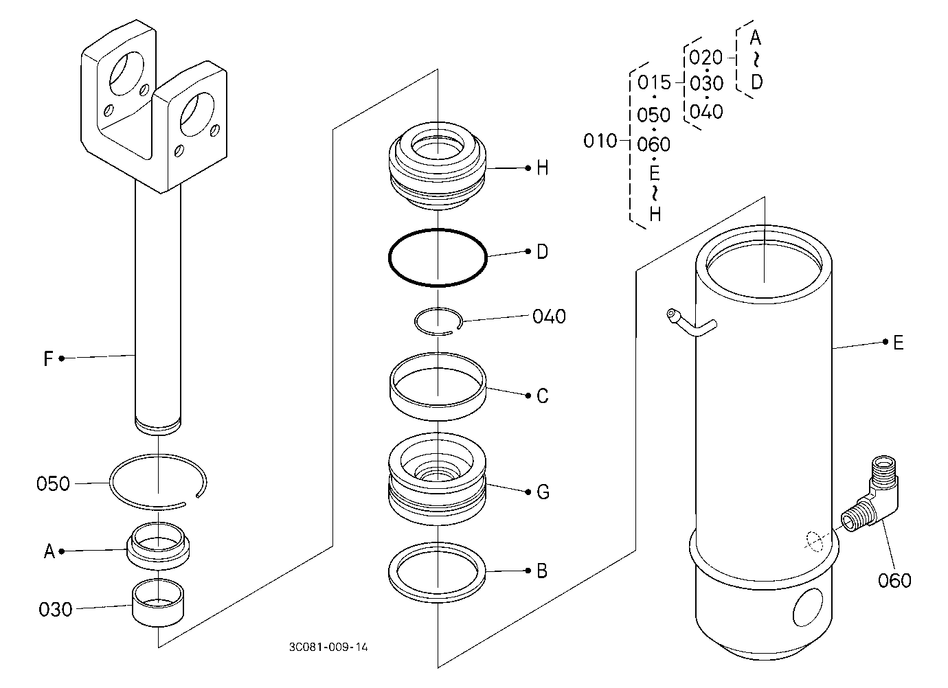 3P-Lift Assist Cylinder [Component Parts] [Option]