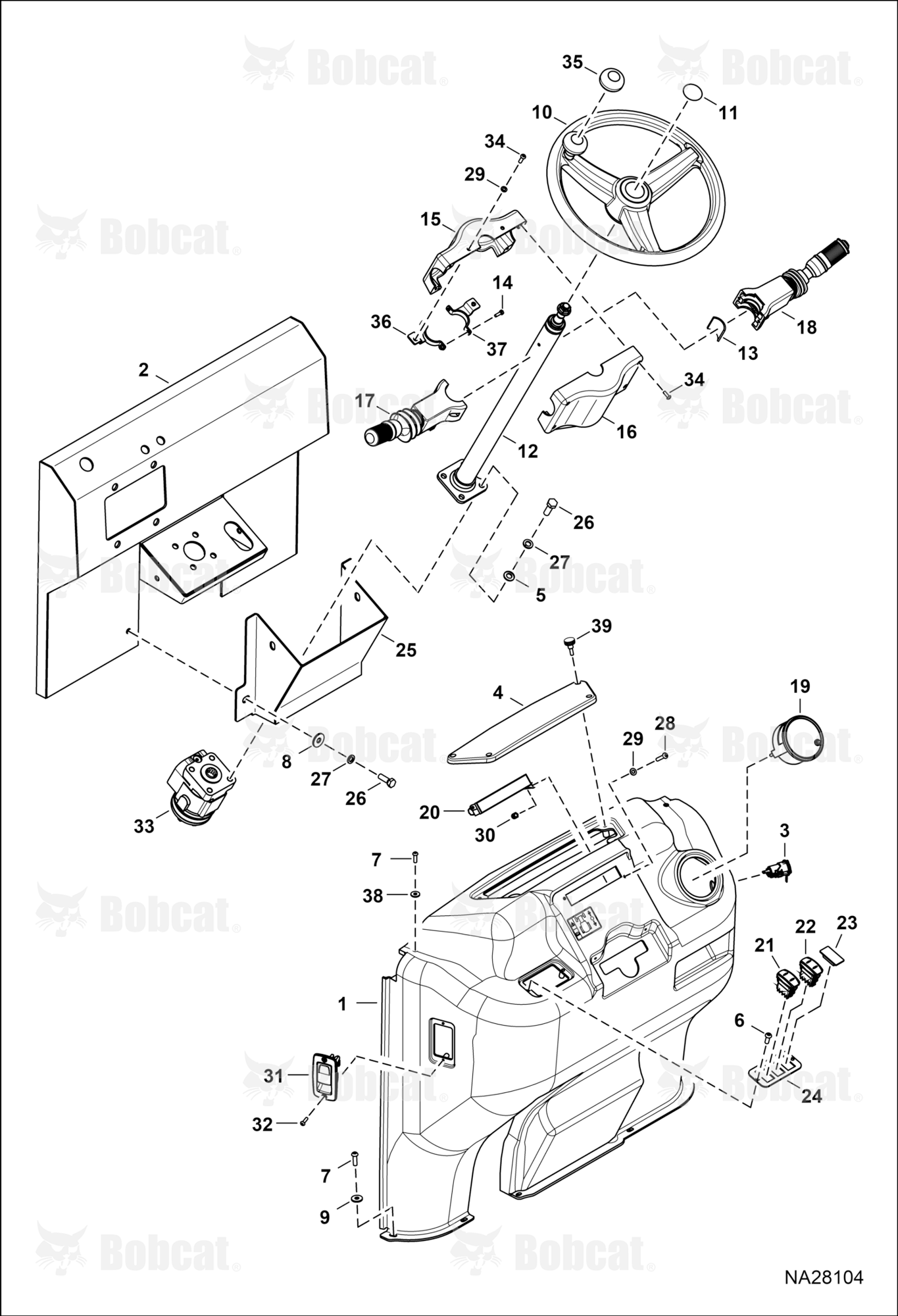 Operator Controls (Steering Column & Front Console)