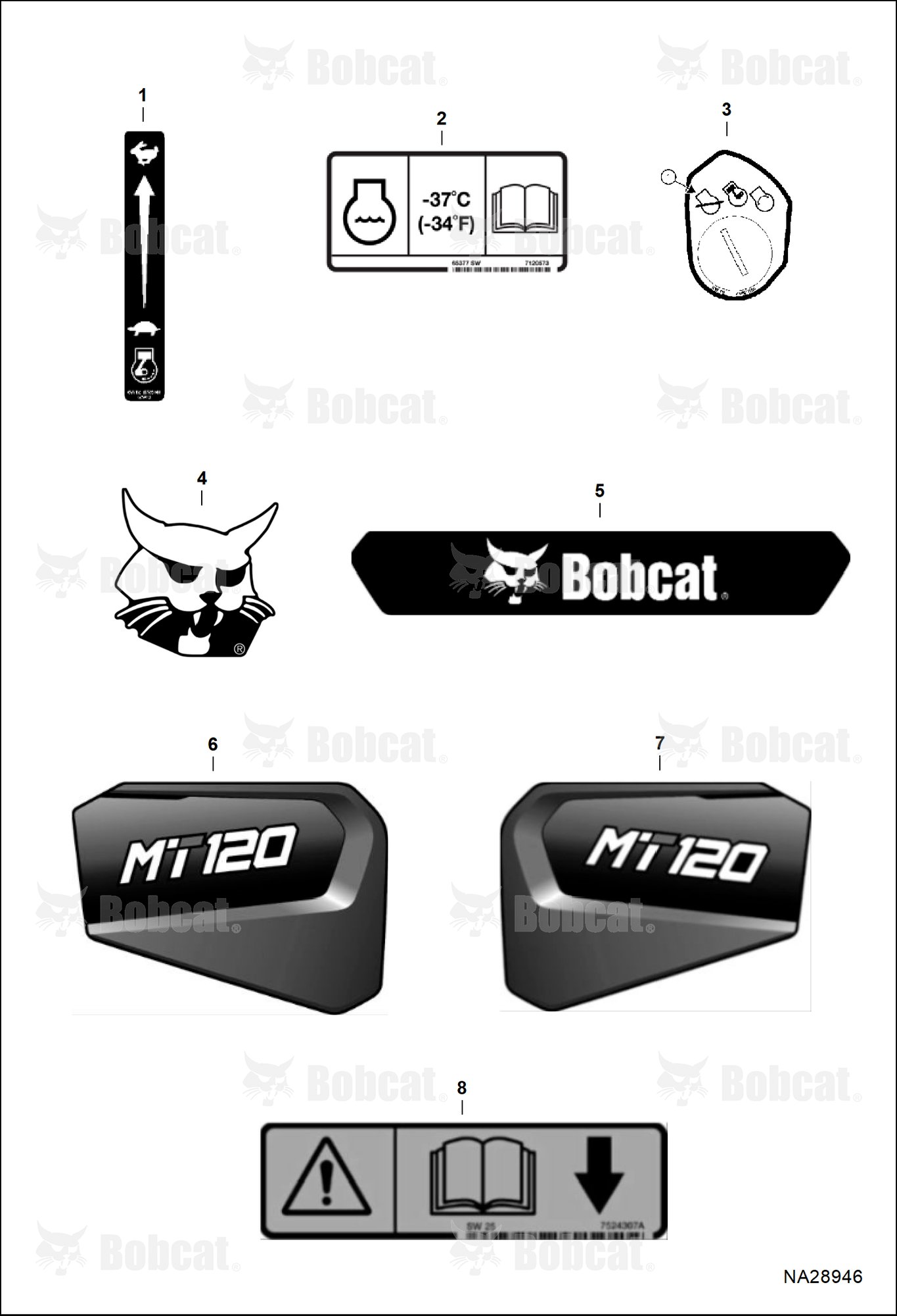 Decals (Inside)  B5JE11001 - B5JE14999