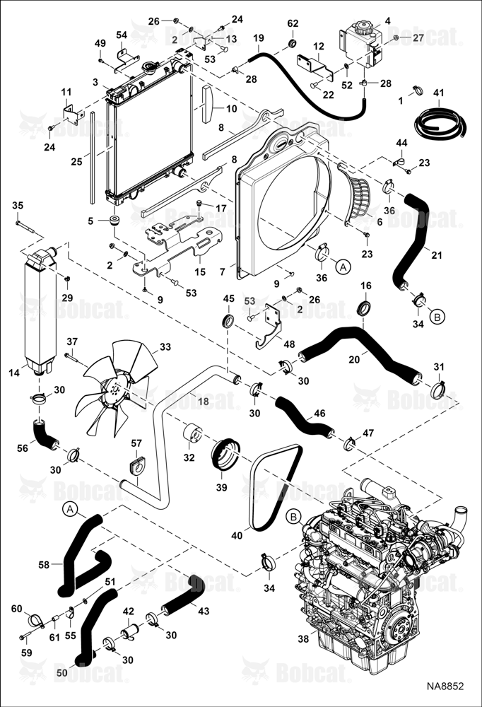 Engine & Attaching Parts (Radiator Water & Air Exchanger)
