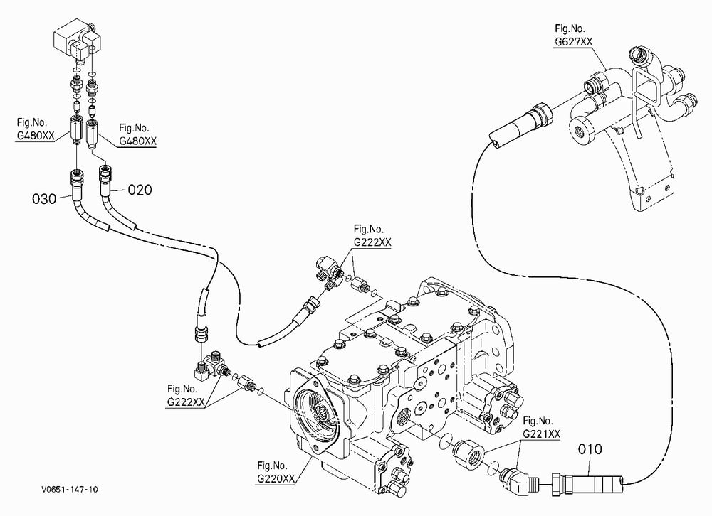 OIL PIPING (HST PUMP)