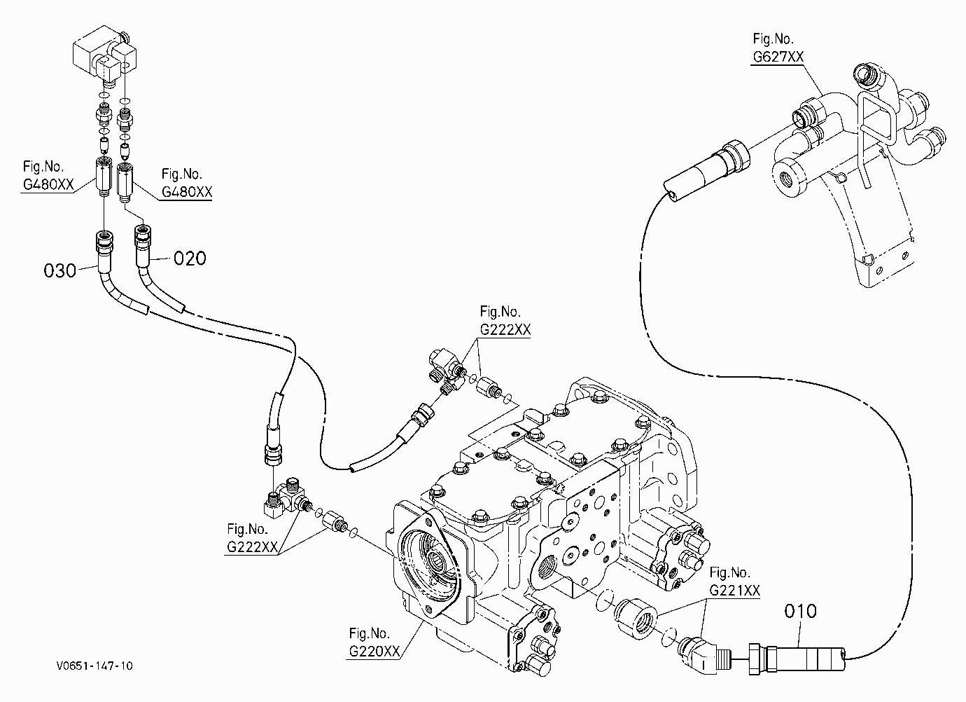 OIL PIPING (HST PUMP)