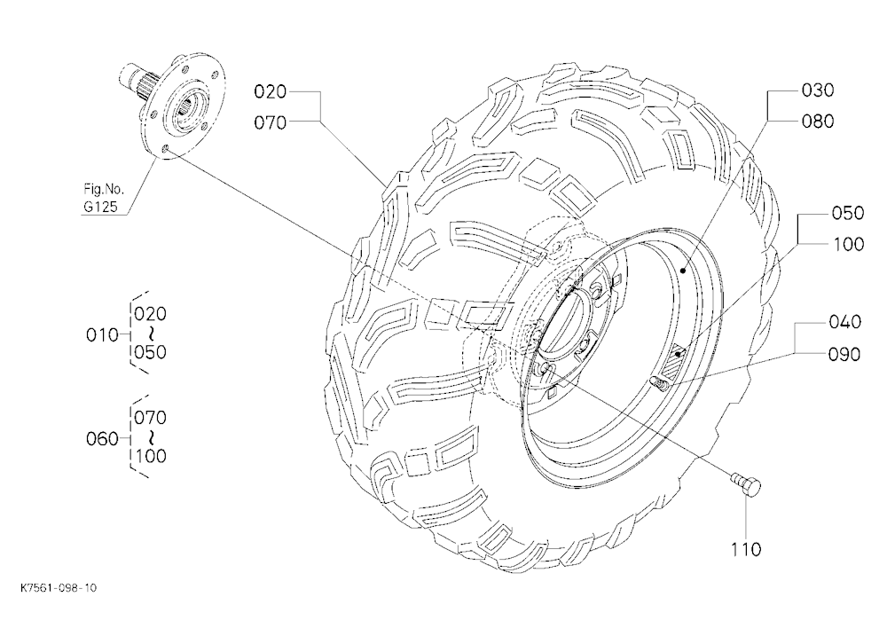 Front Wheel (25*10-12) [Rtv900W6/R6]