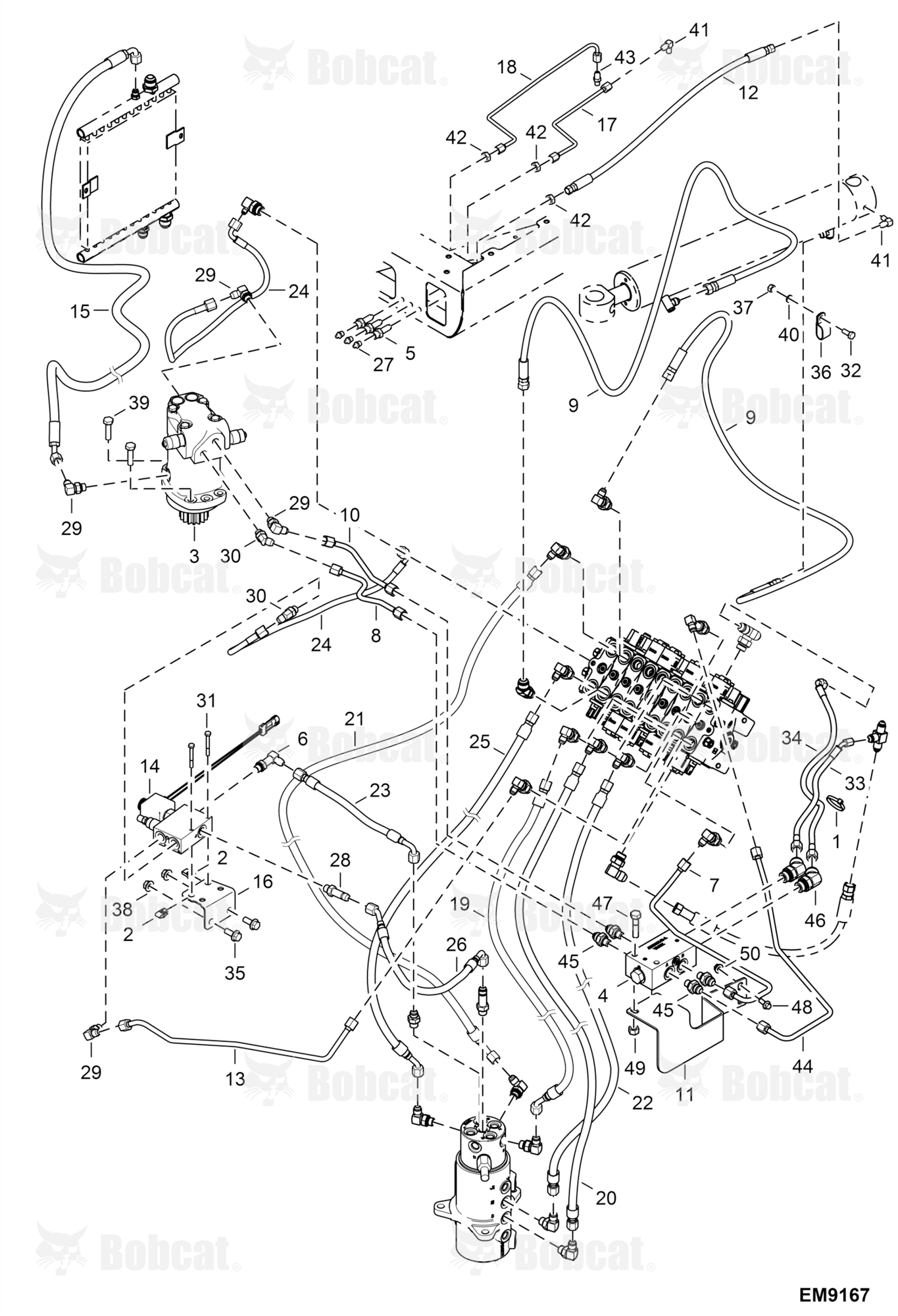 Hydraulic Circuitry (Upper Group)  AHNM22001 - AHNM22489
