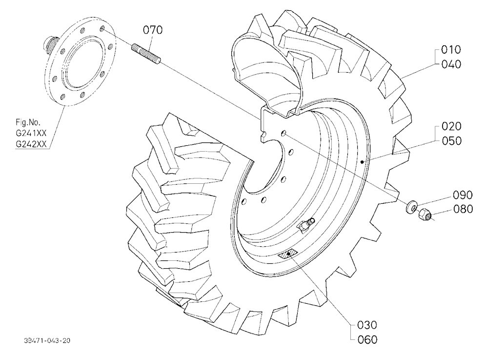 Front Wheel (280/70R18 R1)
