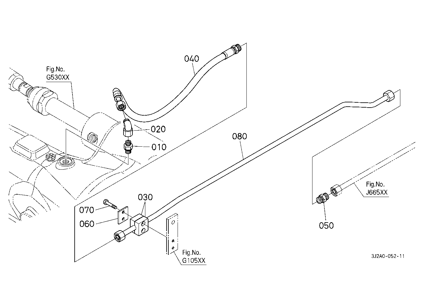 Hydraulic Oil Line (Front Axle Delivery Pipe/Front