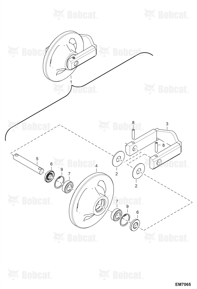 Undercarriage (RH Front Idler) (#7145226)