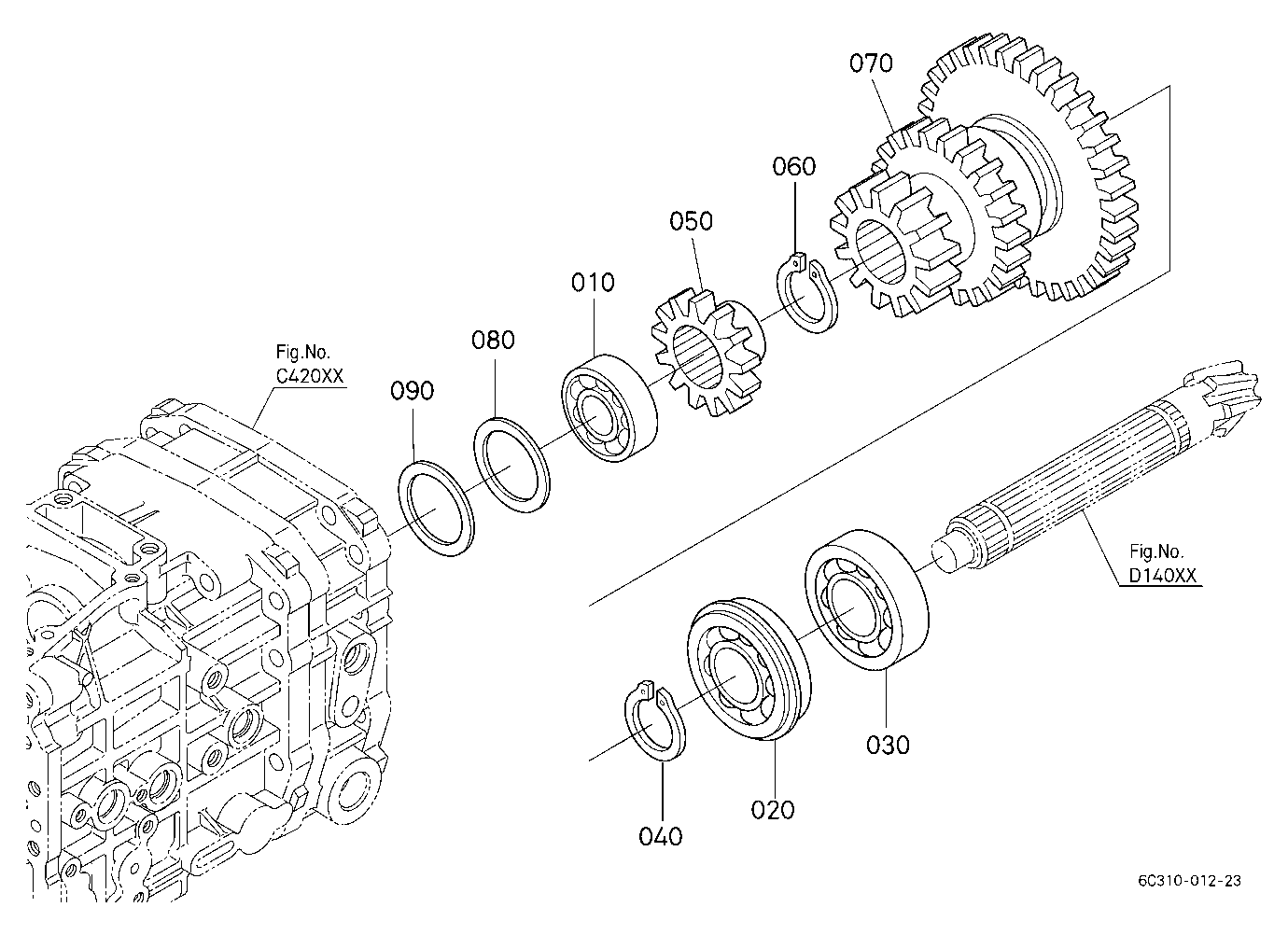 Bevel Gear Shaft/Range Gear