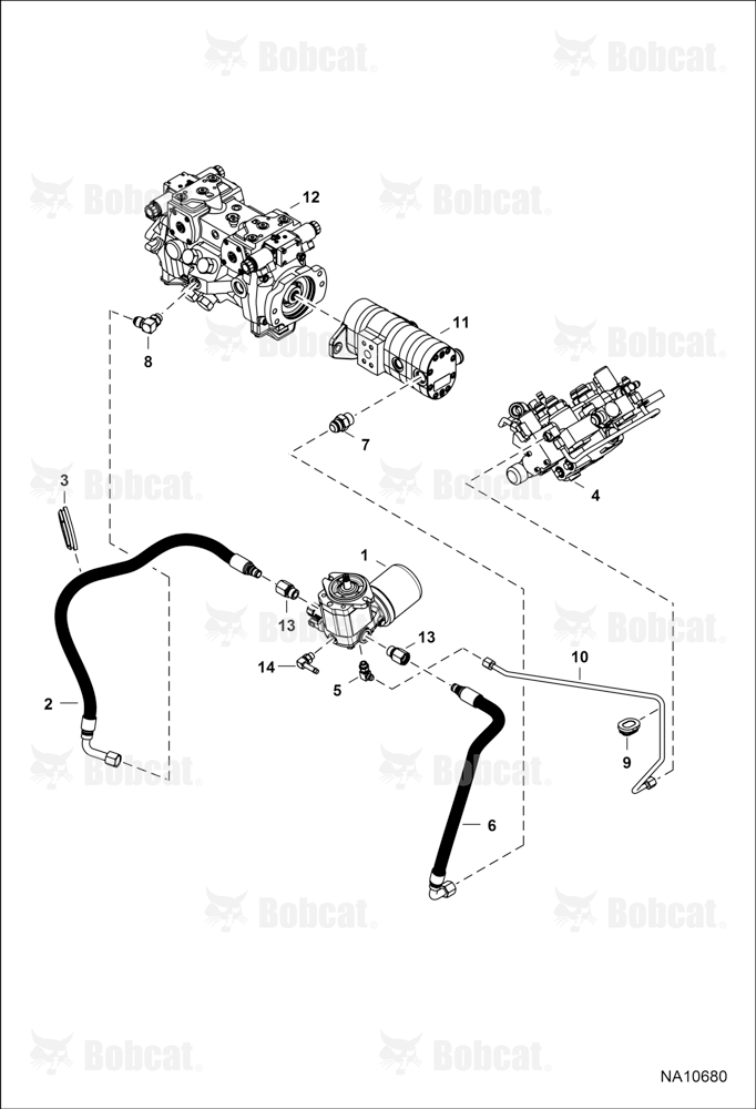 Hydrostatic Circuitry (Cooling Fan) A3P612677 & Above, A3P712721 & Above