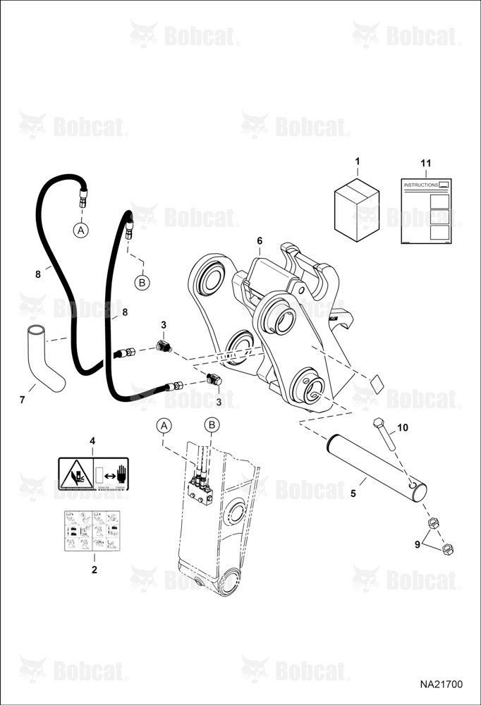 Pin Grabber Quick Coupler Kit (Geith) (Hydraulic) (E88)