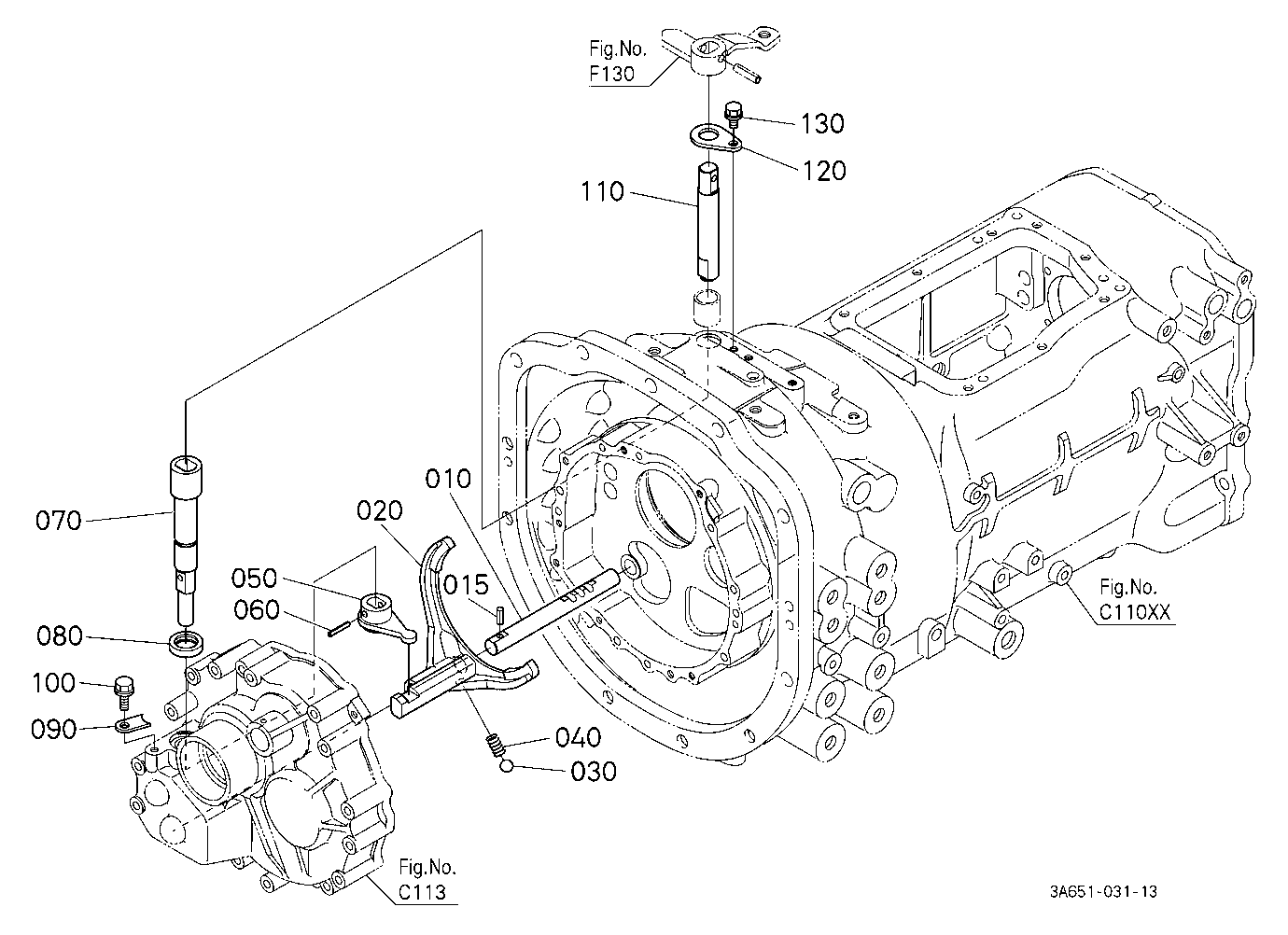 Range Gear Shift Fork [A]