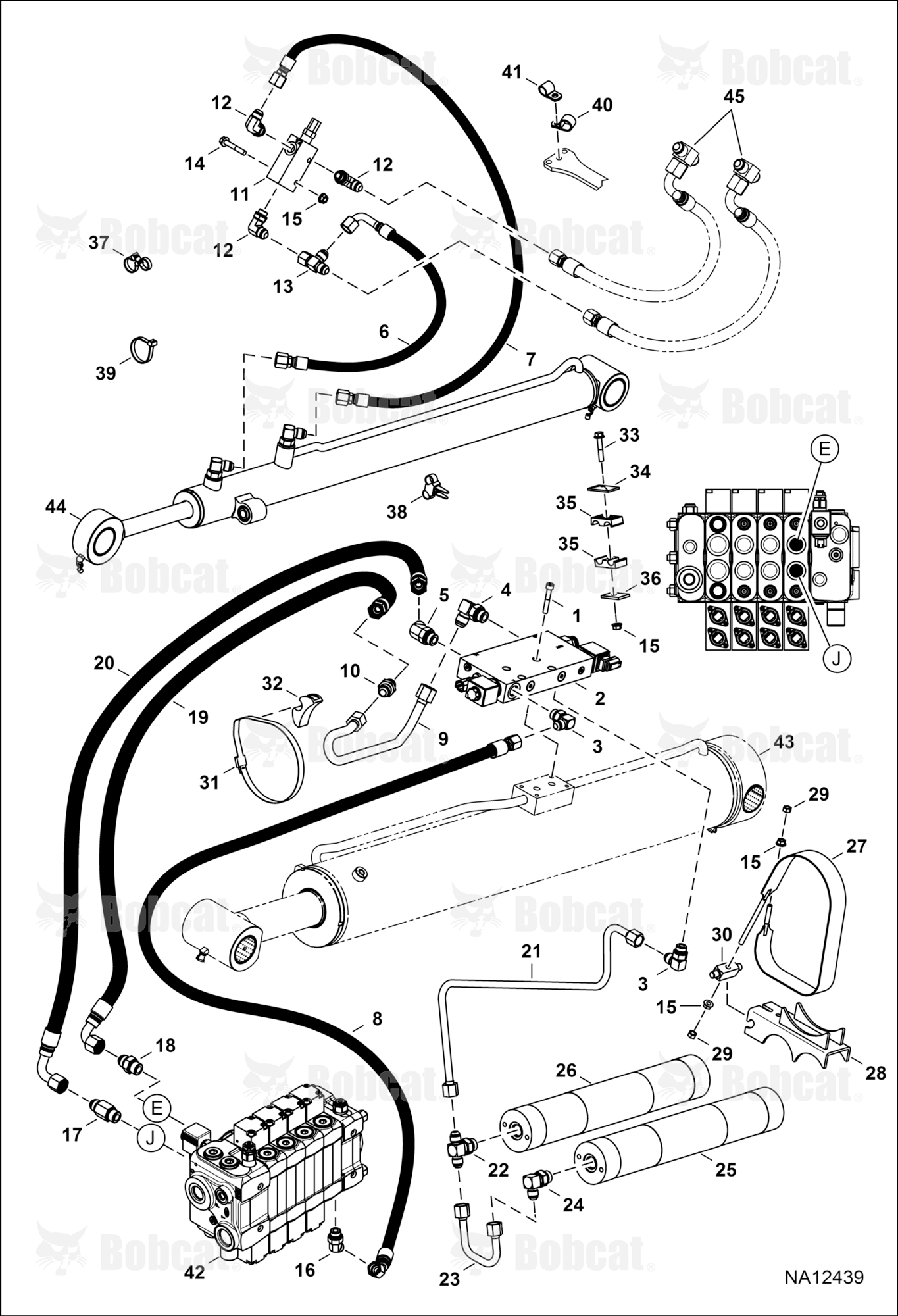 Boom Suspension (Double Accumulator)  B41N11001 - B41N17000, B41P11001 - B41P17000