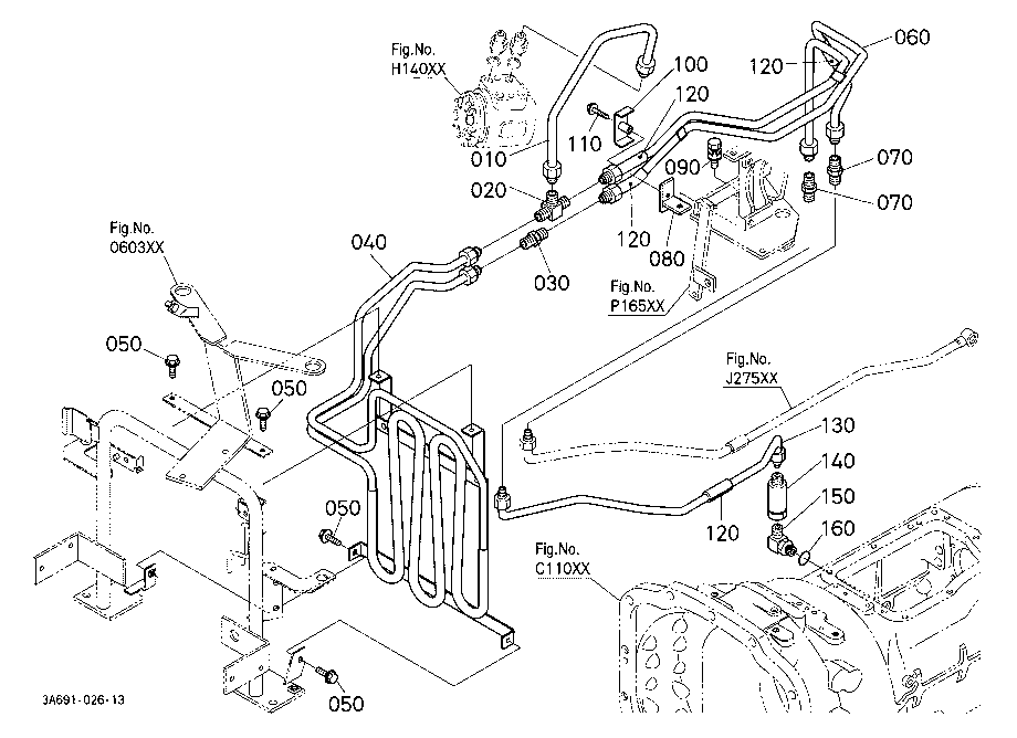 Hydraulic Oil Line (Oil Cooler) [Cab Type] [New Ty