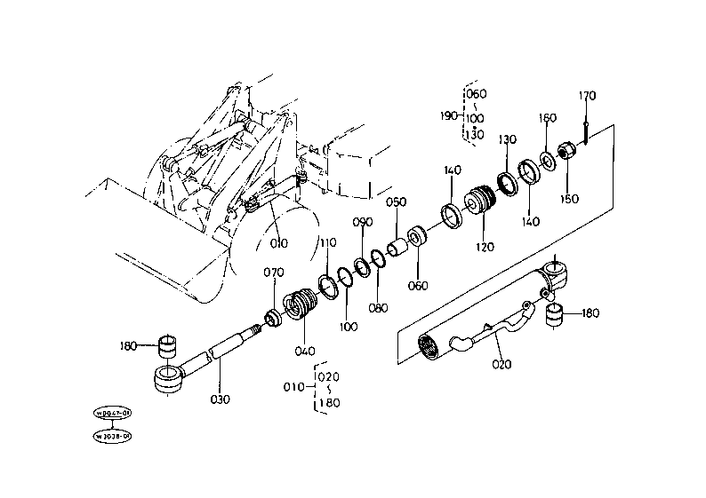 Steering Cylinder(Component Parts) [Kcl Kta Ke Ktc