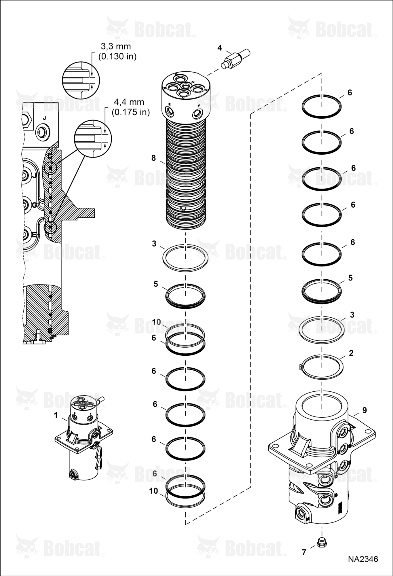 Swivel ASSY (W/Angle Blade)