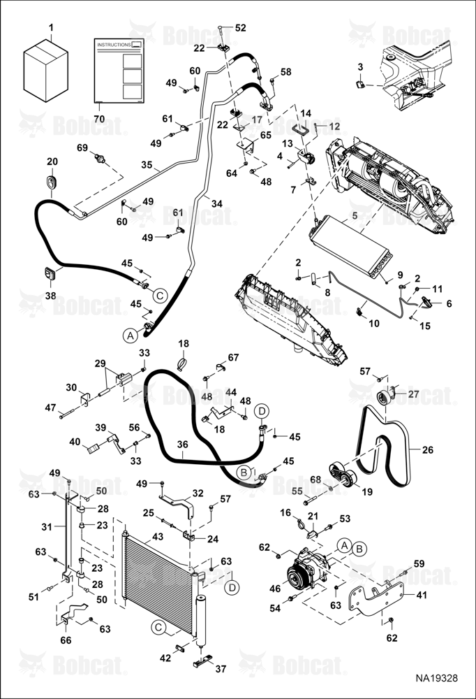 Heater & A/C (A/C Kit) B5FA11001 - B5FA11147