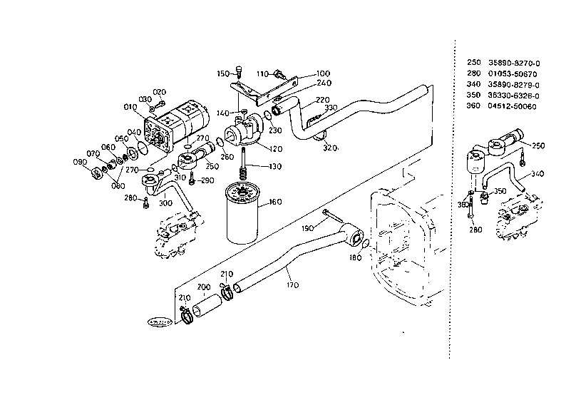 Hydraulic Pump And Suction Pipe