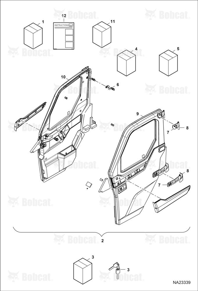 CAB Door Kit (Crank Door) (Front)