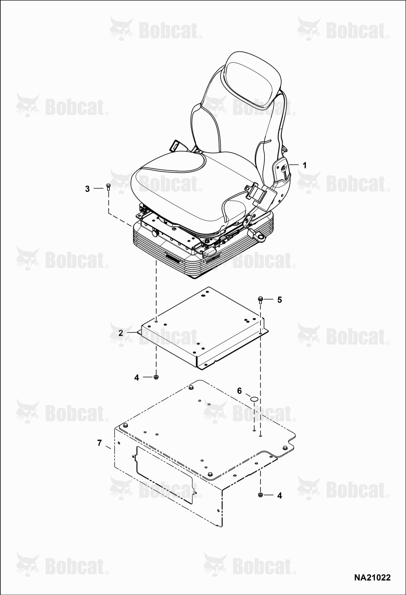 Operator Seat (Air Suspension) (W/O Joystick Mount) (7286410)