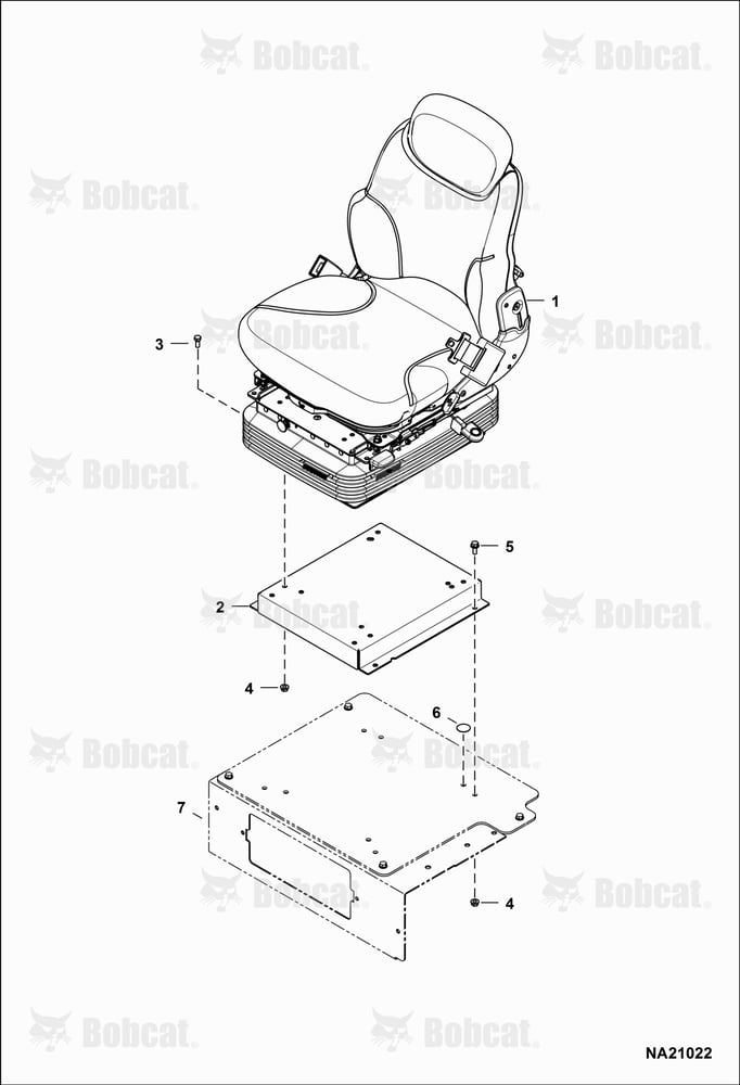 Operator Seat (Air Suspension) (W/O Joystick Mount) (7286410)